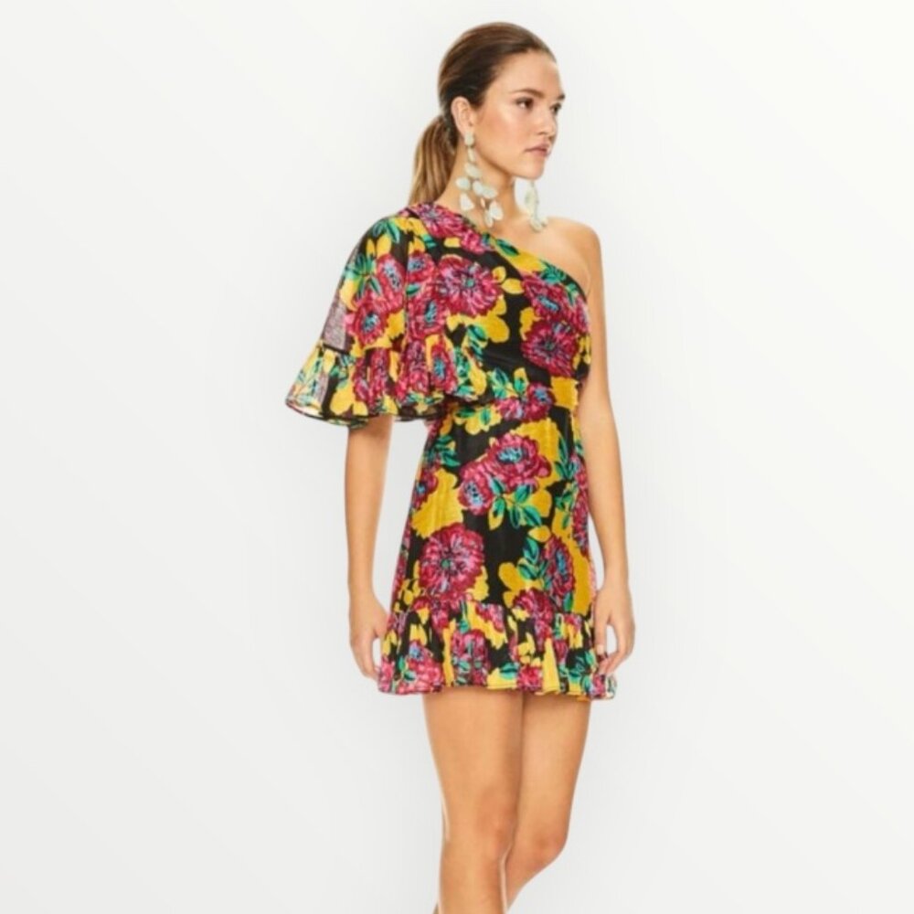 La Maison Talulah Barcelona Bloom One Shoulder Mini Dress